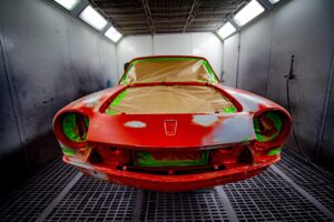 automobile, antique car, paint, colour, cabin, paint shop, craft, workshop, restore, classic, old, repair